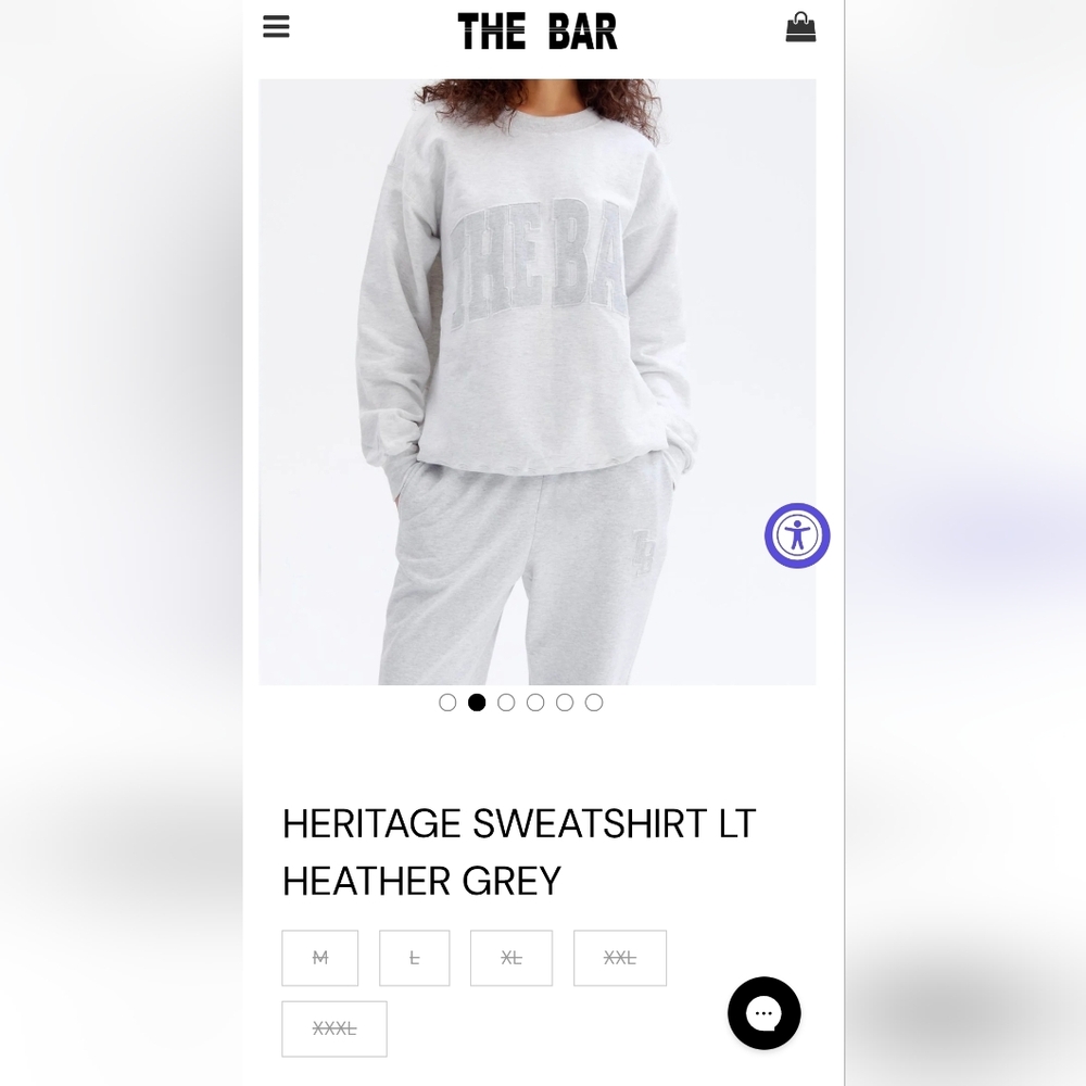The Bar Light Gray Crewneck Sweater - Picture 9 of 9
